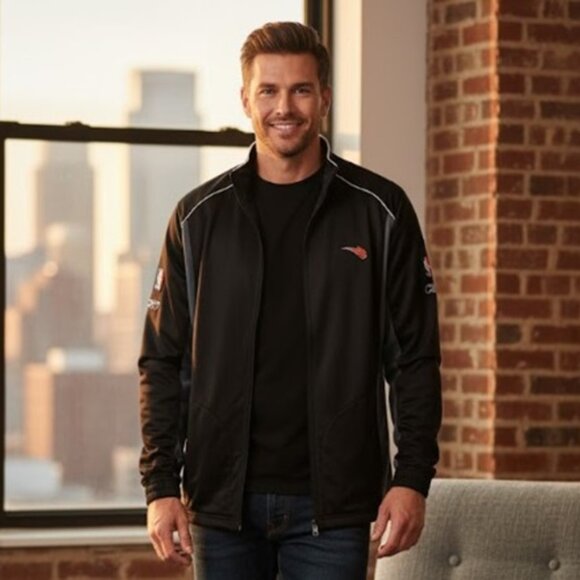 Vintage NBA Team Apparel Charlotte Bobcats Jacket Full Zip Snap Embroidered XL - Picture 1 of 11